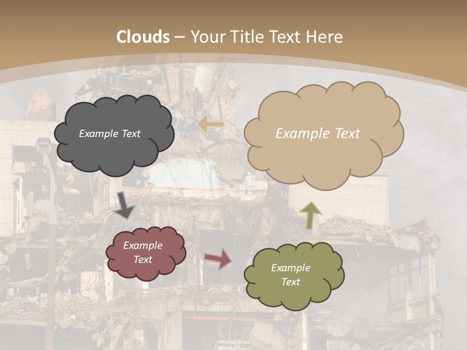 Abandoned Construction Structure PowerPoint Template