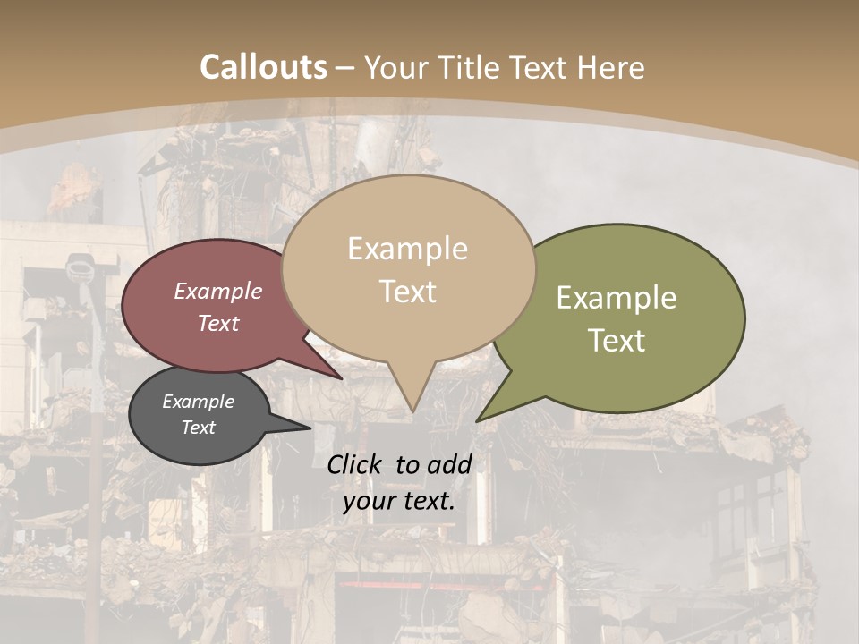 Abandoned Construction Structure PowerPoint Template