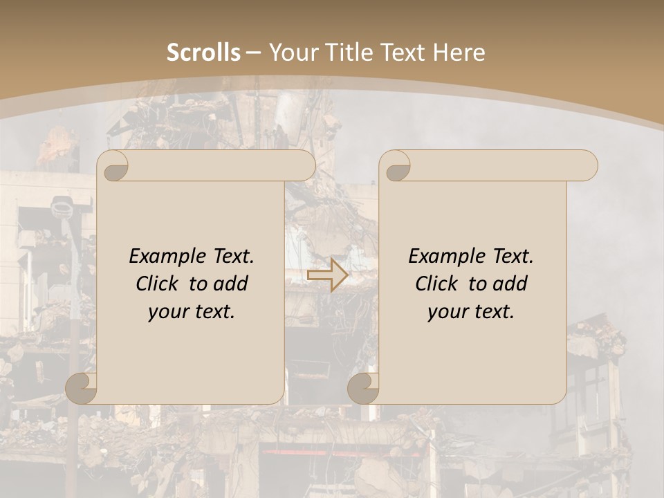 Abandoned Construction Structure PowerPoint Template