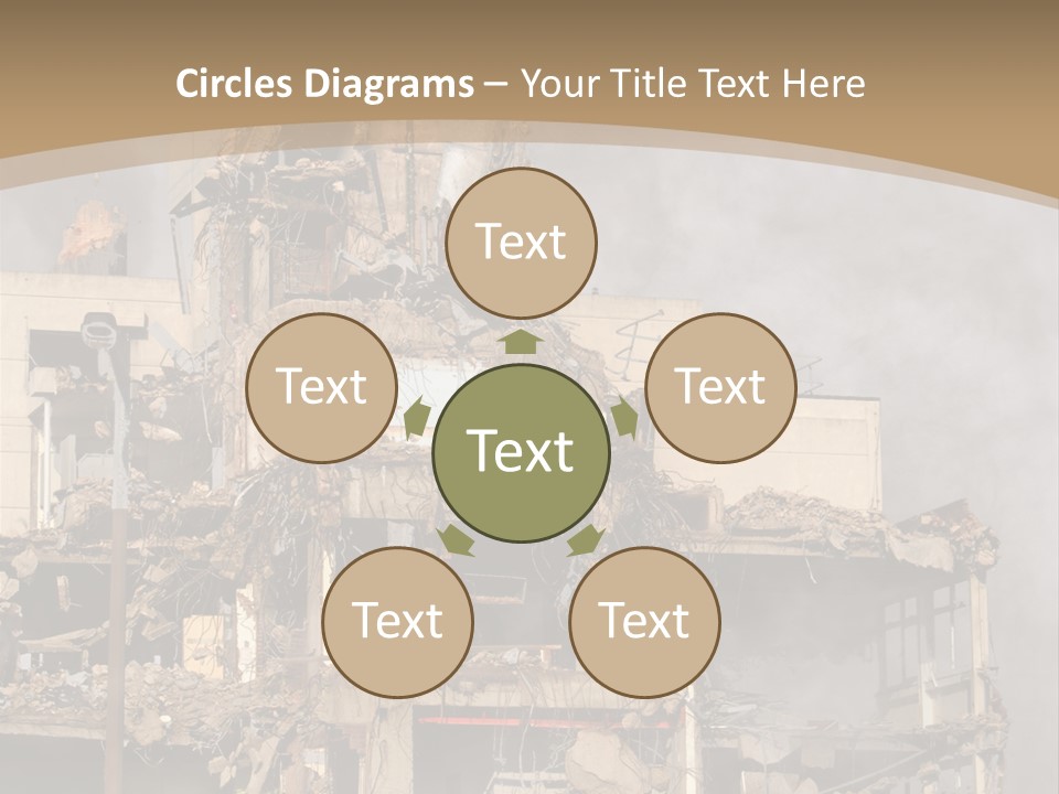 Abandoned Construction Structure PowerPoint Template