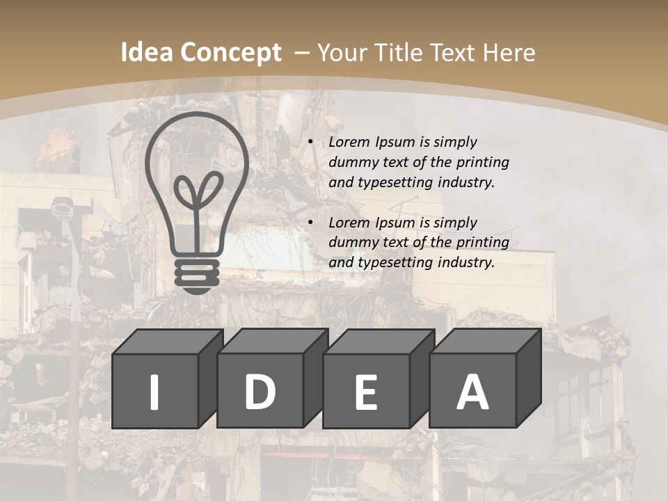 Abandoned Construction Structure PowerPoint Template