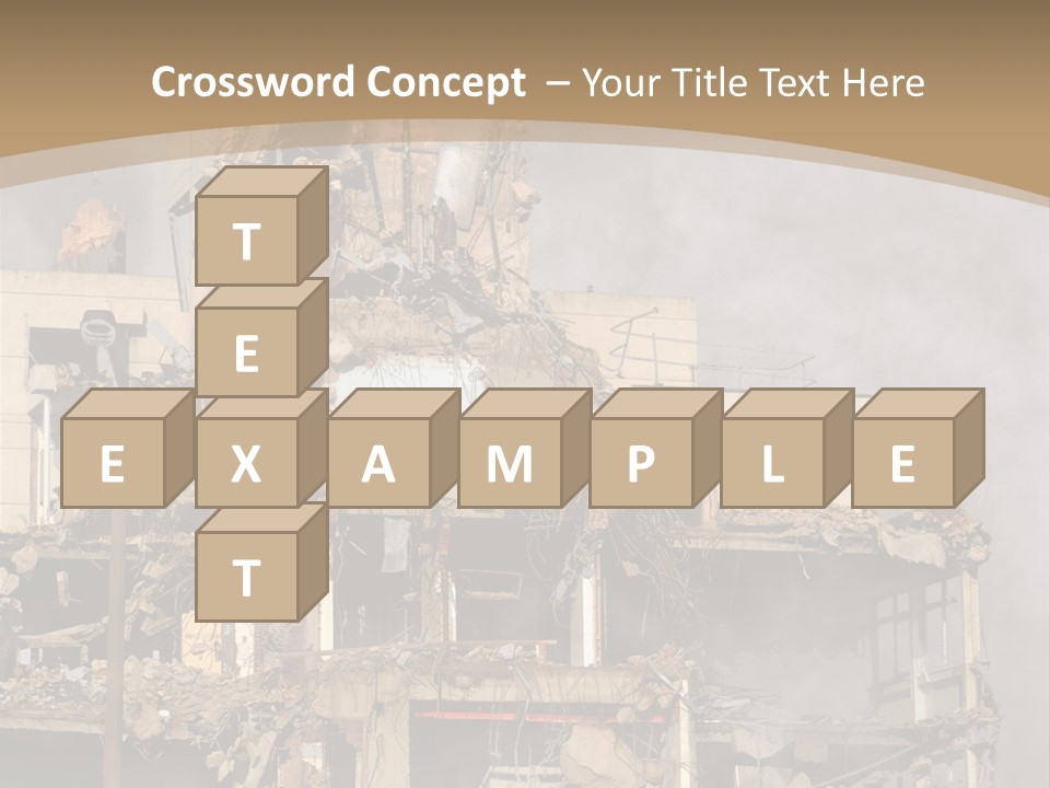 Abandoned Construction Structure PowerPoint Template