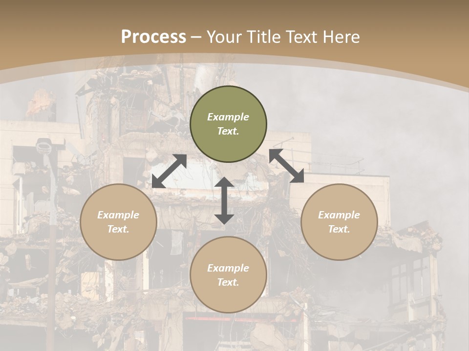 Abandoned Construction Structure PowerPoint Template
