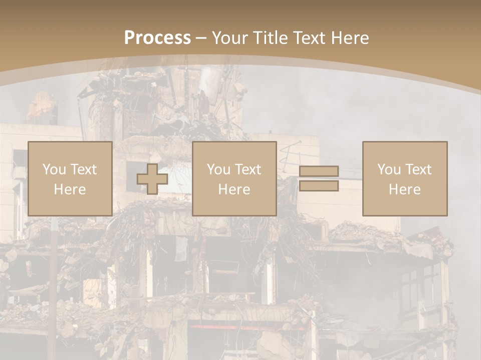 Abandoned Construction Structure PowerPoint Template
