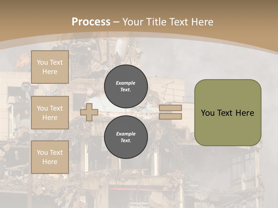 Abandoned Construction Structure PowerPoint Template