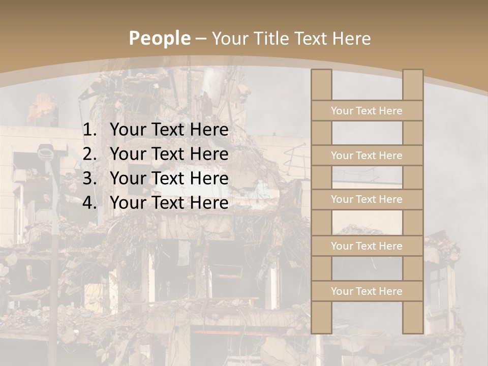 Abandoned Construction Structure PowerPoint Template