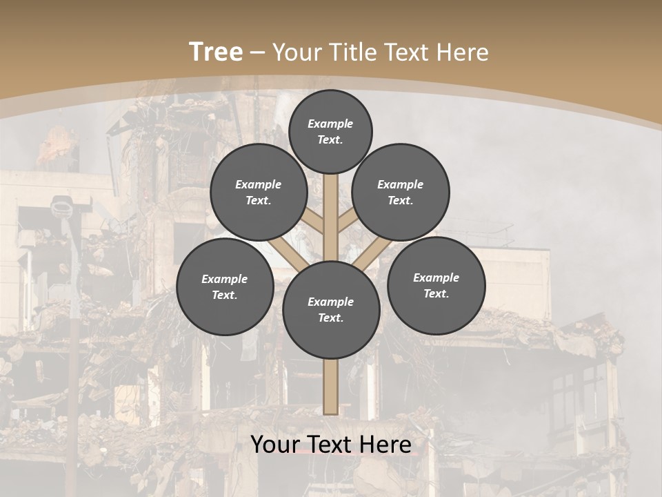 Abandoned Construction Structure PowerPoint Template