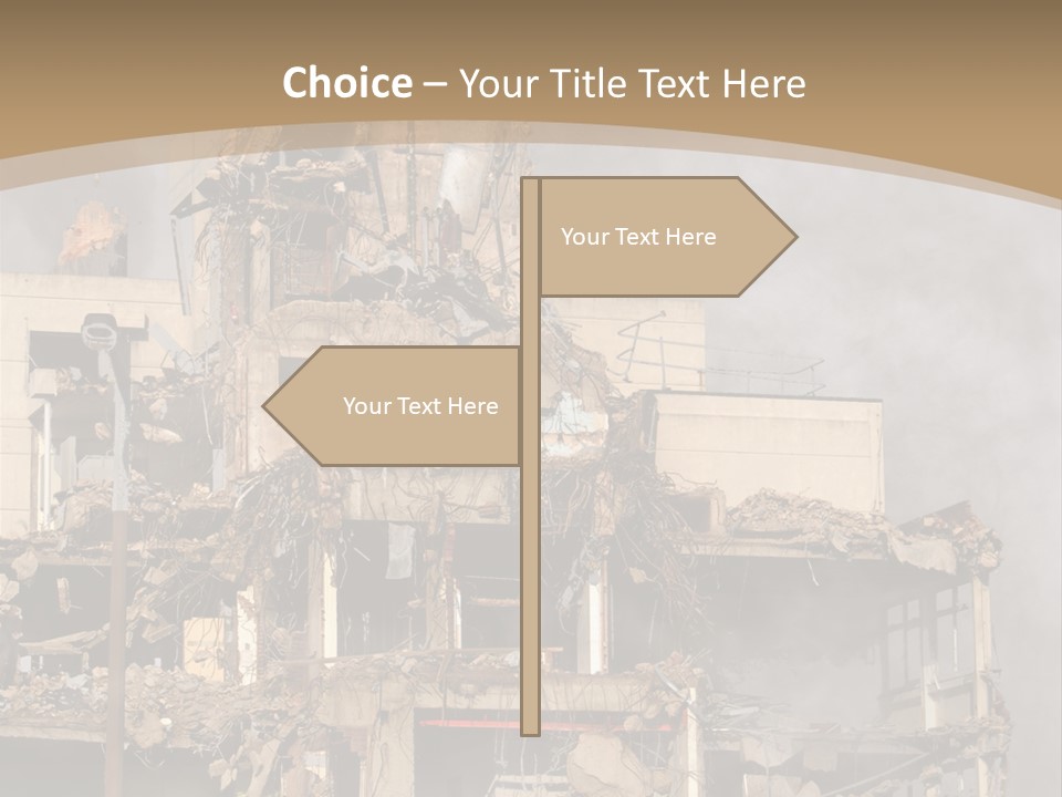 Abandoned Construction Structure PowerPoint Template