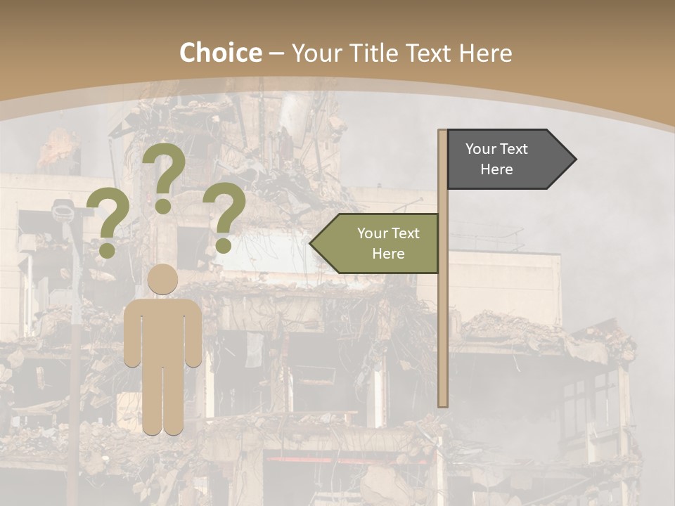 Abandoned Construction Structure PowerPoint Template