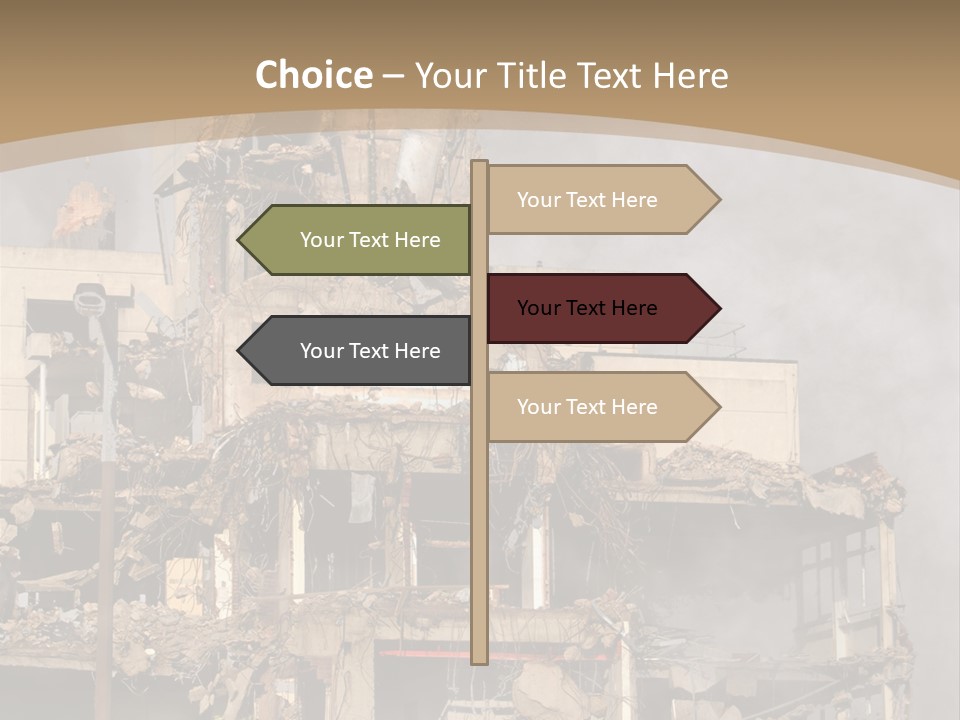 Abandoned Construction Structure PowerPoint Template