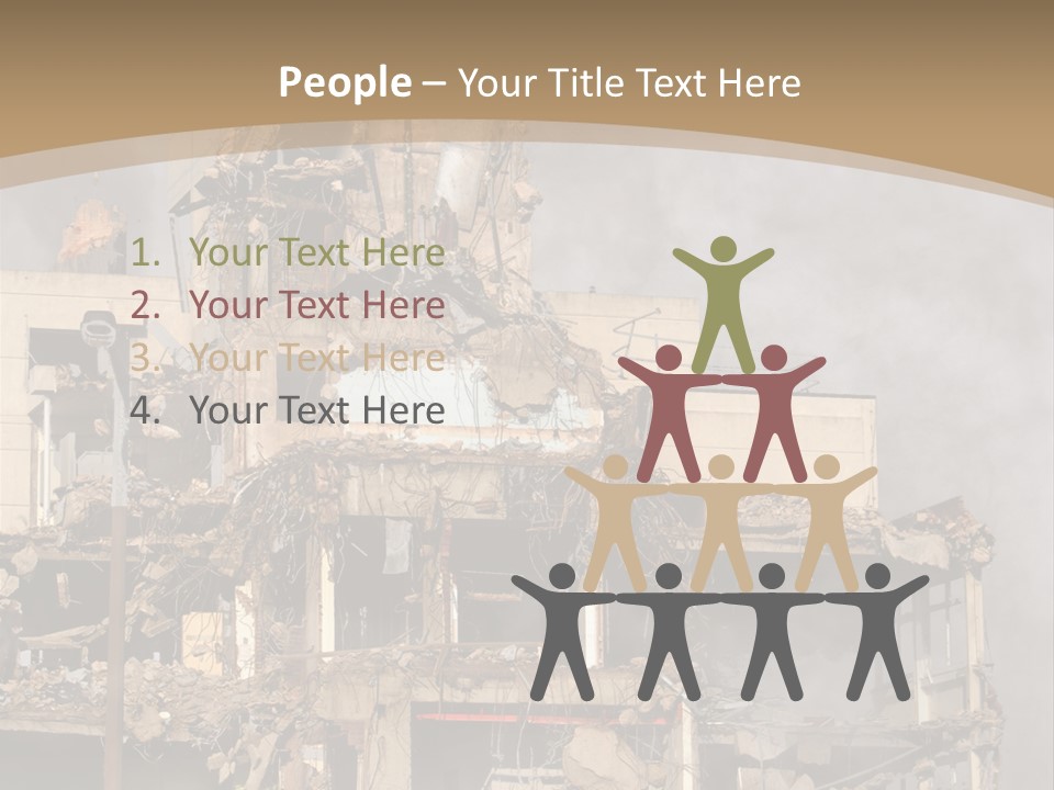 Abandoned Construction Structure PowerPoint Template