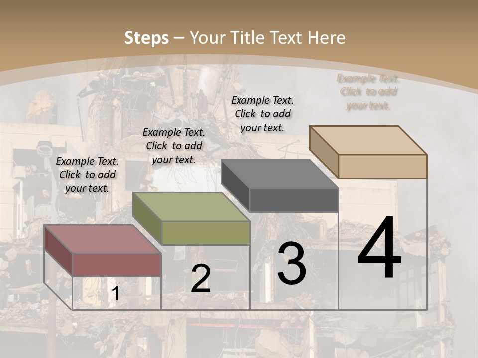Abandoned Construction Structure PowerPoint Template