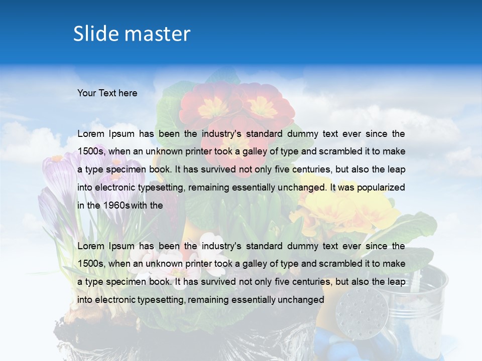 Bloom Red Primula PowerPoint Template