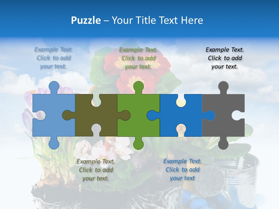 Bloom Red Primula PowerPoint Template