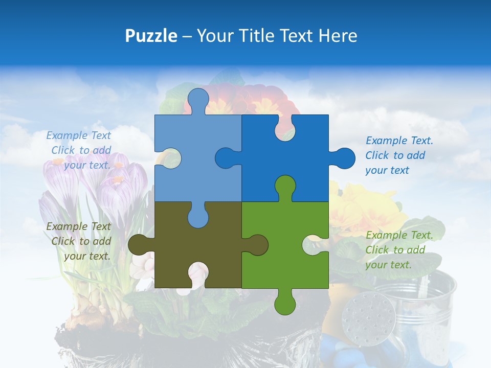 Bloom Red Primula PowerPoint Template