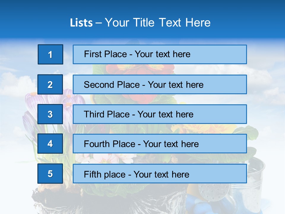 Bloom Red Primula PowerPoint Template
