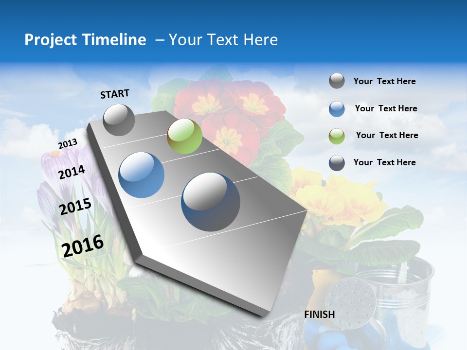 Bloom Red Primula PowerPoint Template