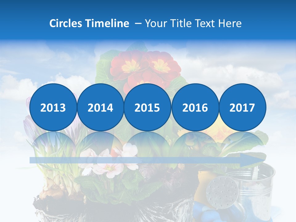 Bloom Red Primula PowerPoint Template