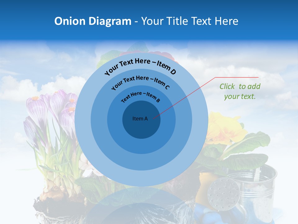 Bloom Red Primula PowerPoint Template