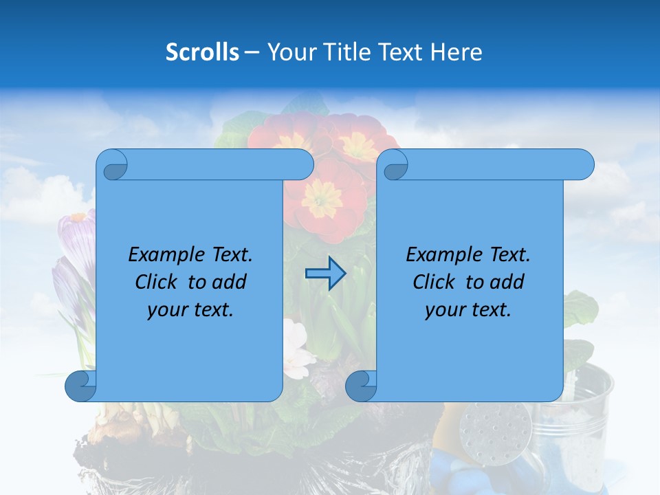 Bloom Red Primula PowerPoint Template
