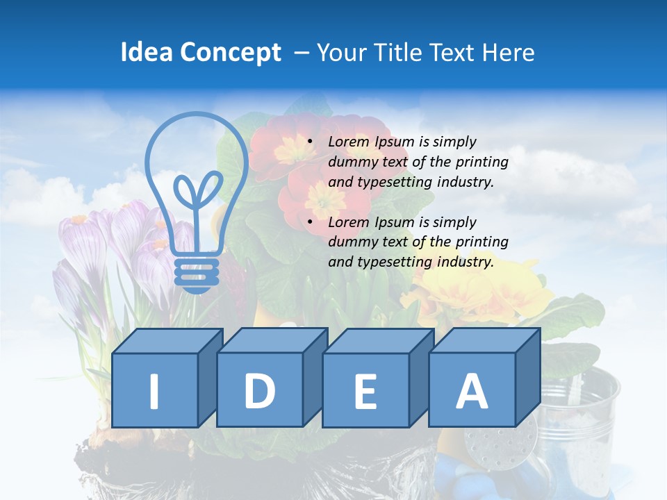 Bloom Red Primula PowerPoint Template