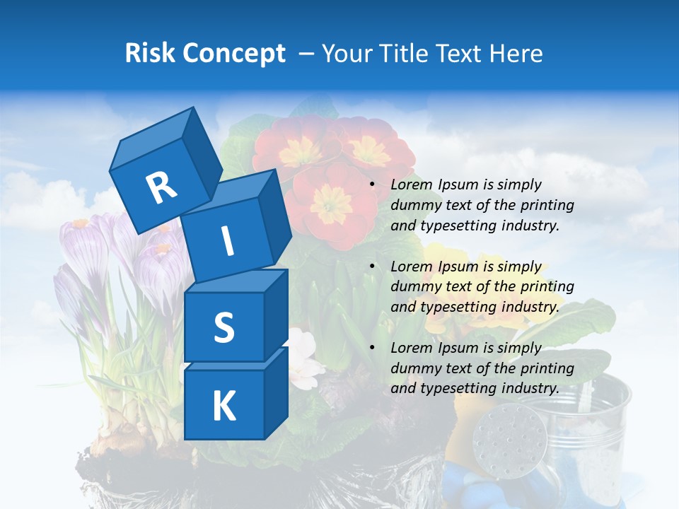 Bloom Red Primula PowerPoint Template