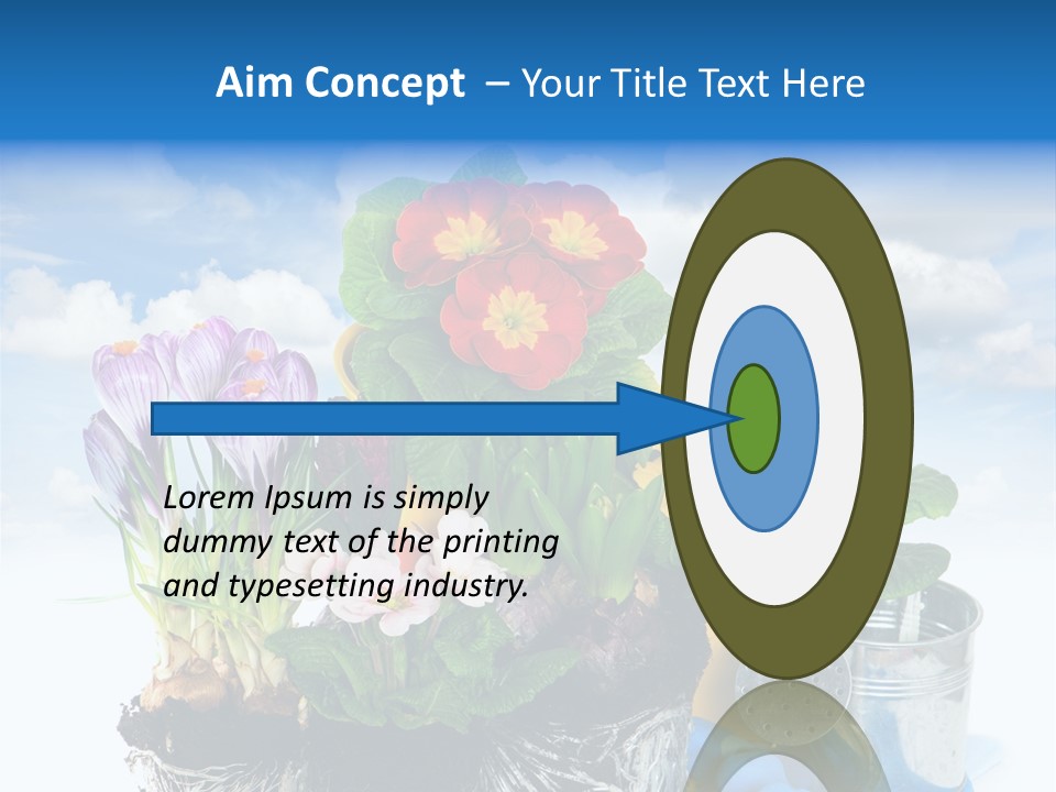 Bloom Red Primula PowerPoint Template