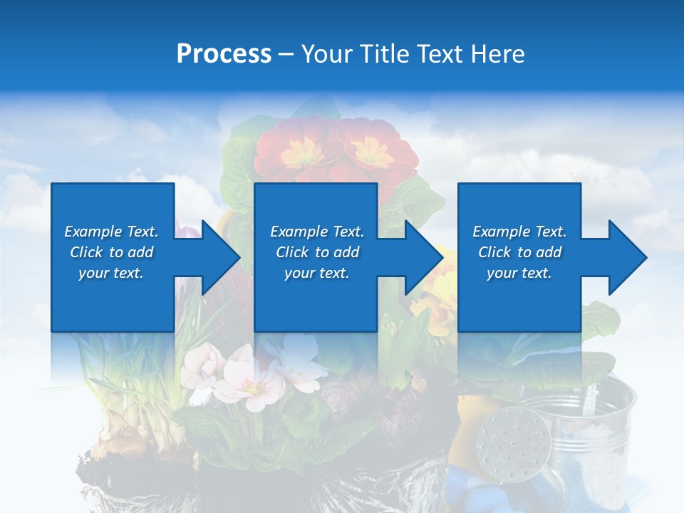 Bloom Red Primula PowerPoint Template
