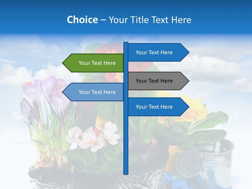 Bloom Red Primula PowerPoint Template