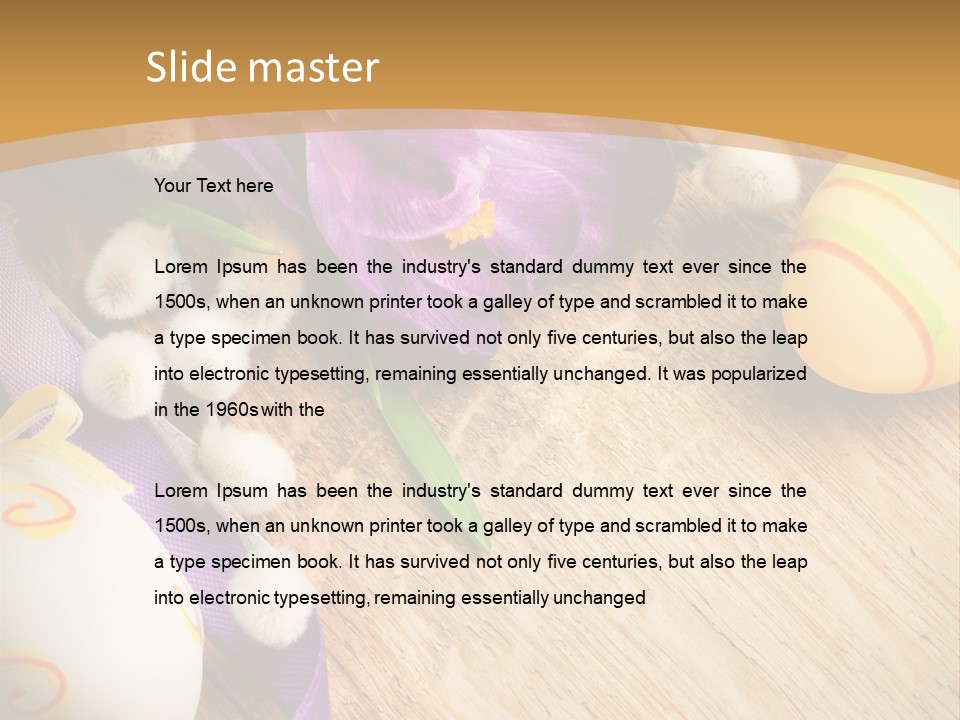 Catkins Yellow Holiday PowerPoint Template