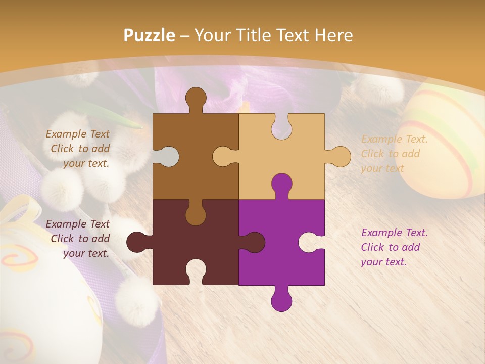 Catkins Yellow Holiday PowerPoint Template