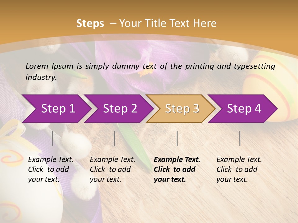 Catkins Yellow Holiday PowerPoint Template