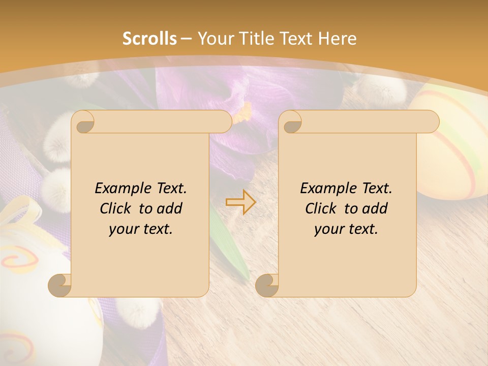 Catkins Yellow Holiday PowerPoint Template