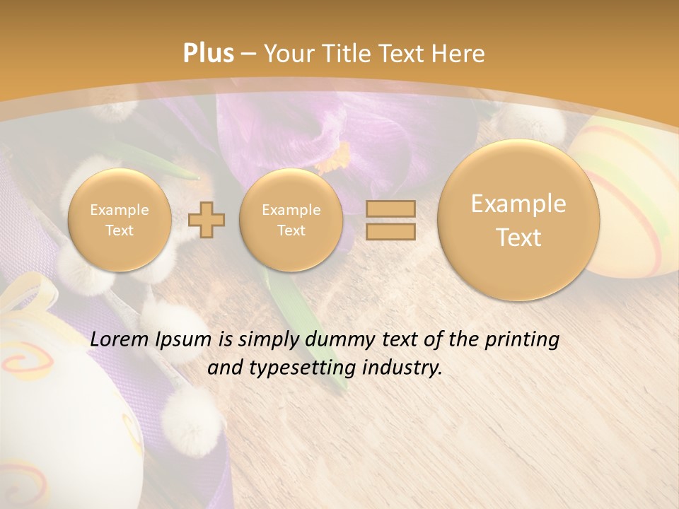 Catkins Yellow Holiday PowerPoint Template