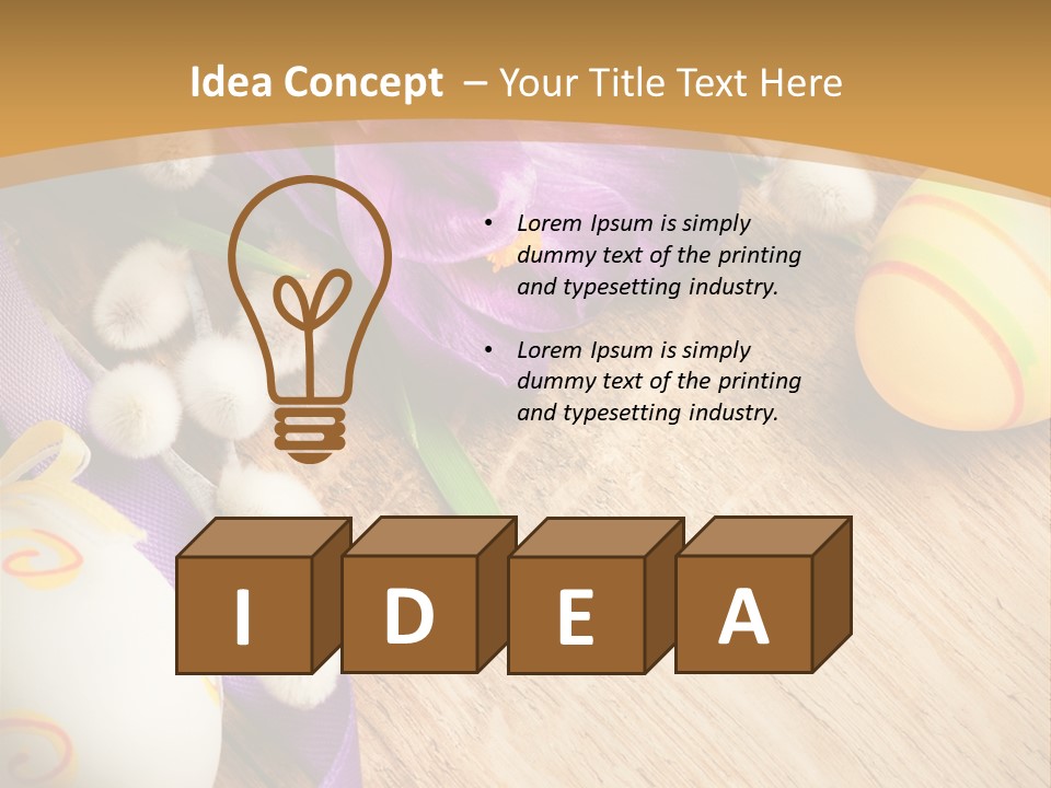 Catkins Yellow Holiday PowerPoint Template