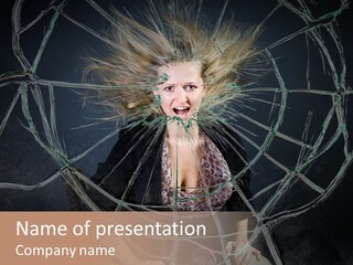 White Person Glass PowerPoint Template