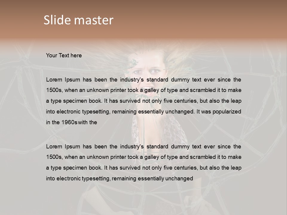White Person Glass PowerPoint Template