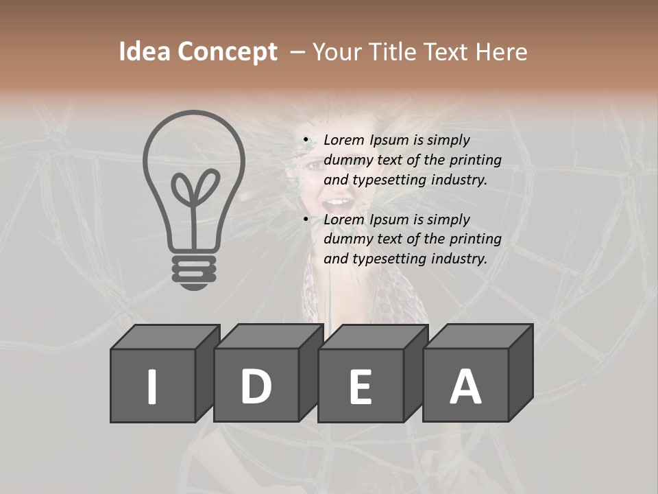 White Person Glass PowerPoint Template