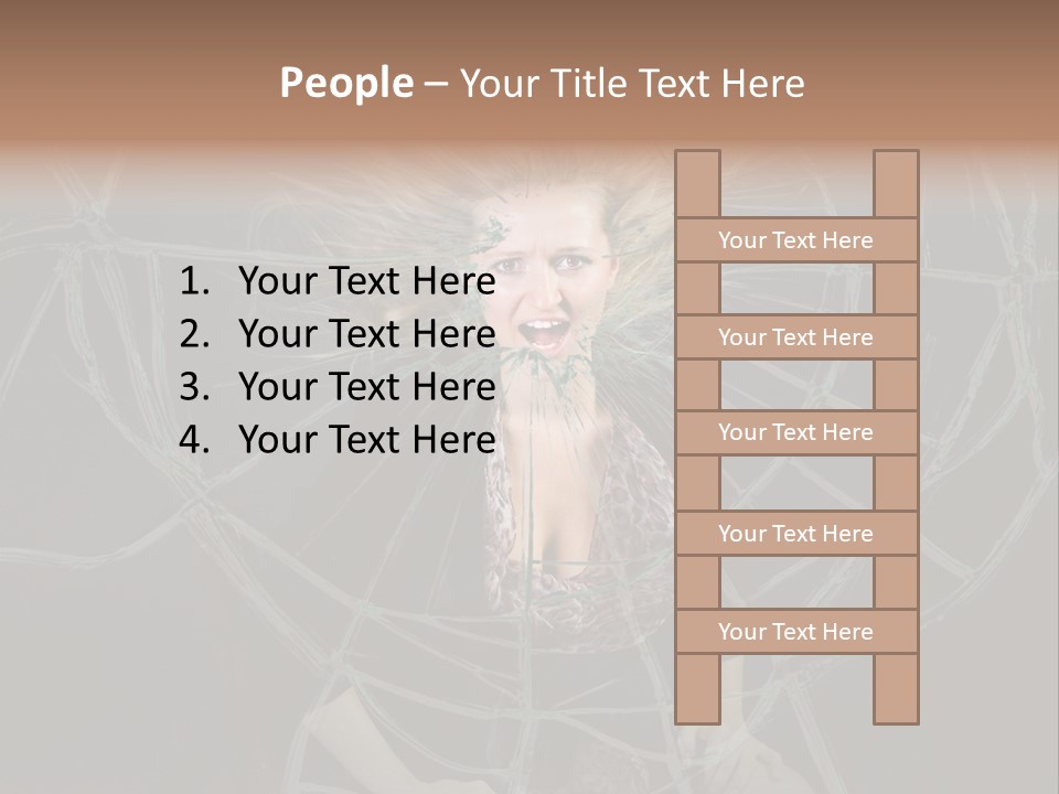 White Person Glass PowerPoint Template