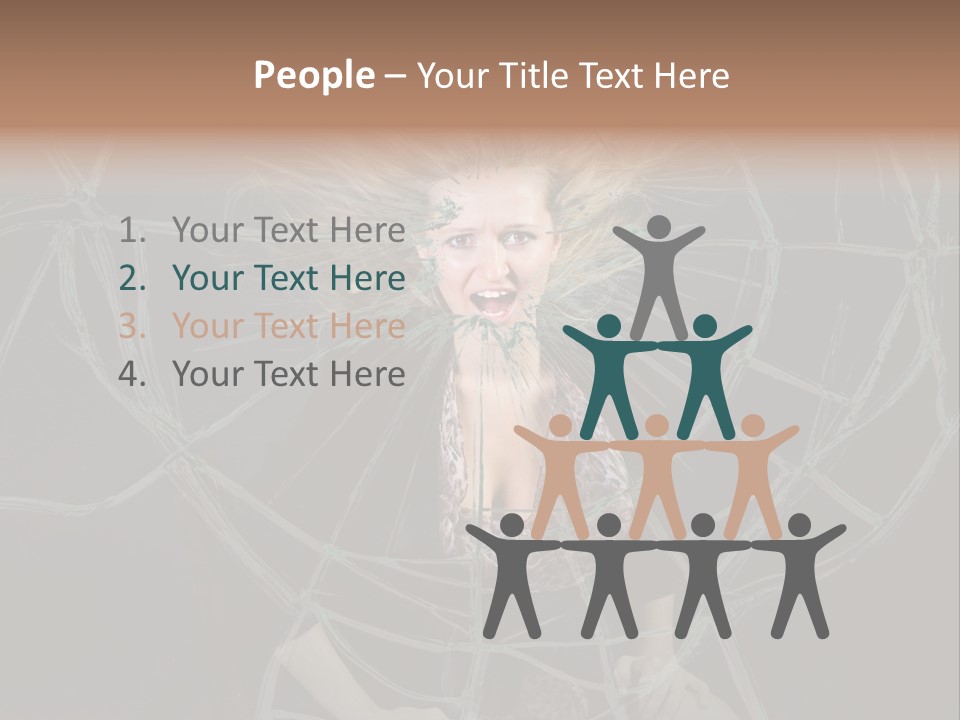 White Person Glass PowerPoint Template