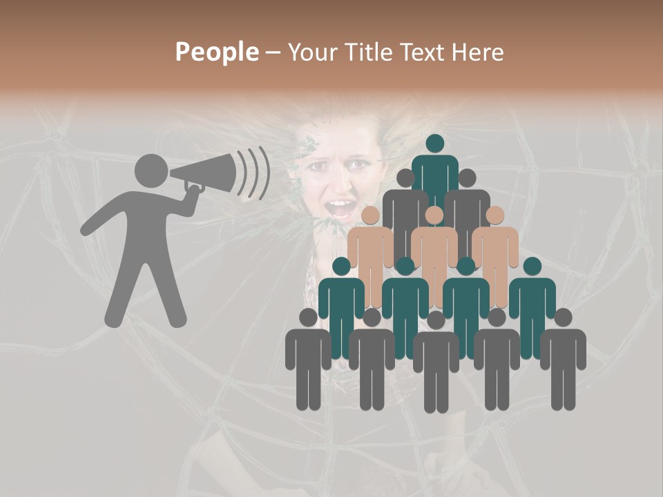 White Person Glass PowerPoint Template