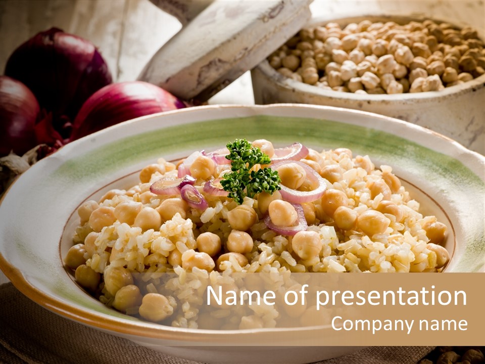 Mediterranean Plate Healthy PowerPoint Template