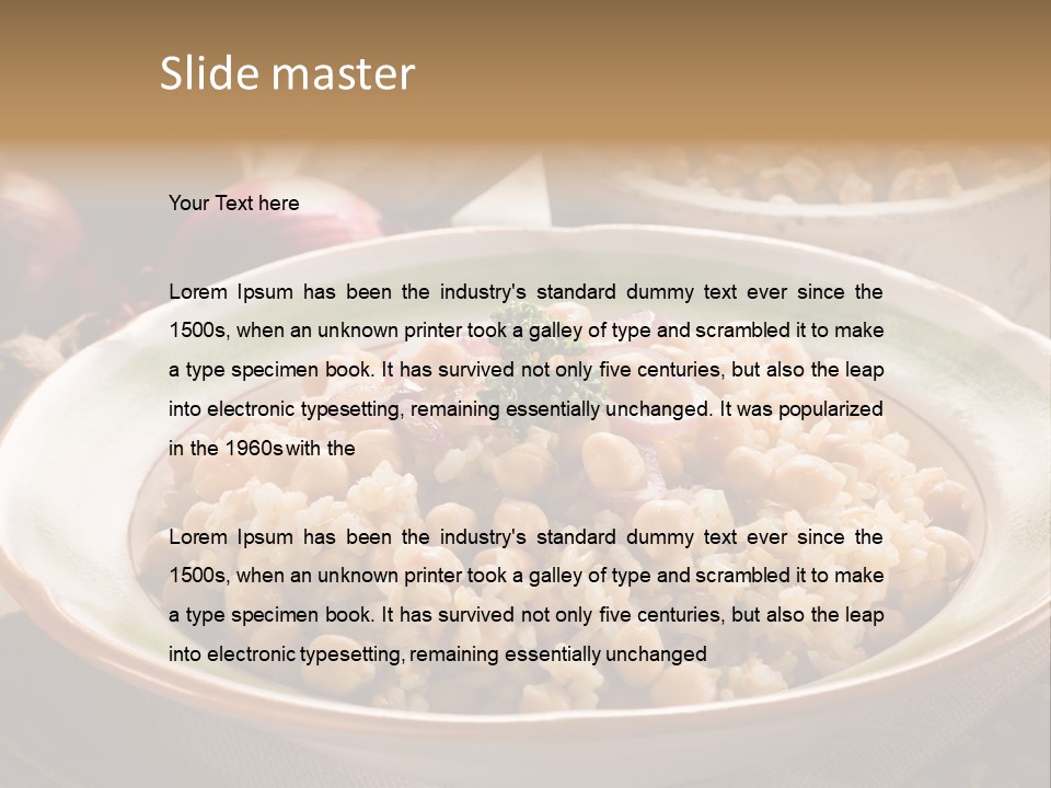 Mediterranean Plate Healthy PowerPoint Template