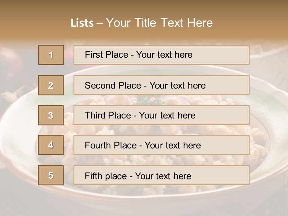 Mediterranean Plate Healthy PowerPoint Template