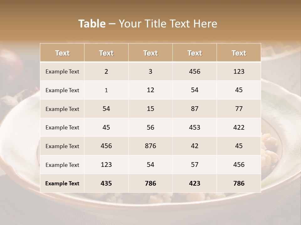 Mediterranean Plate Healthy PowerPoint Template