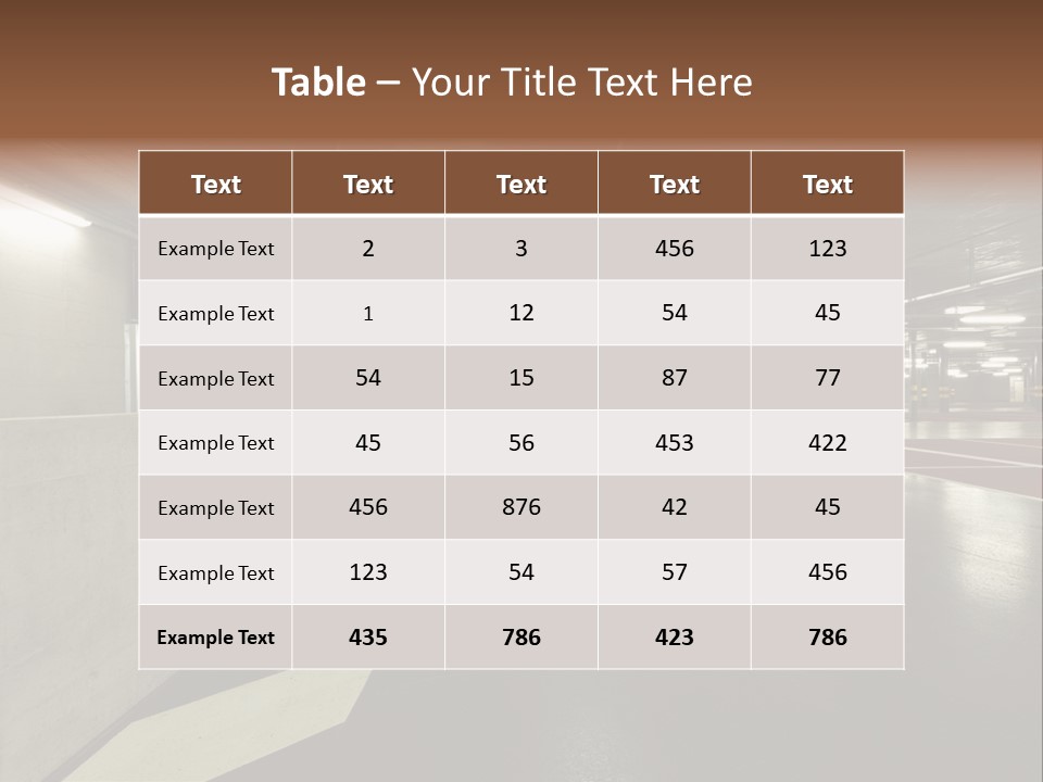 Place Interior Pavement PowerPoint Template