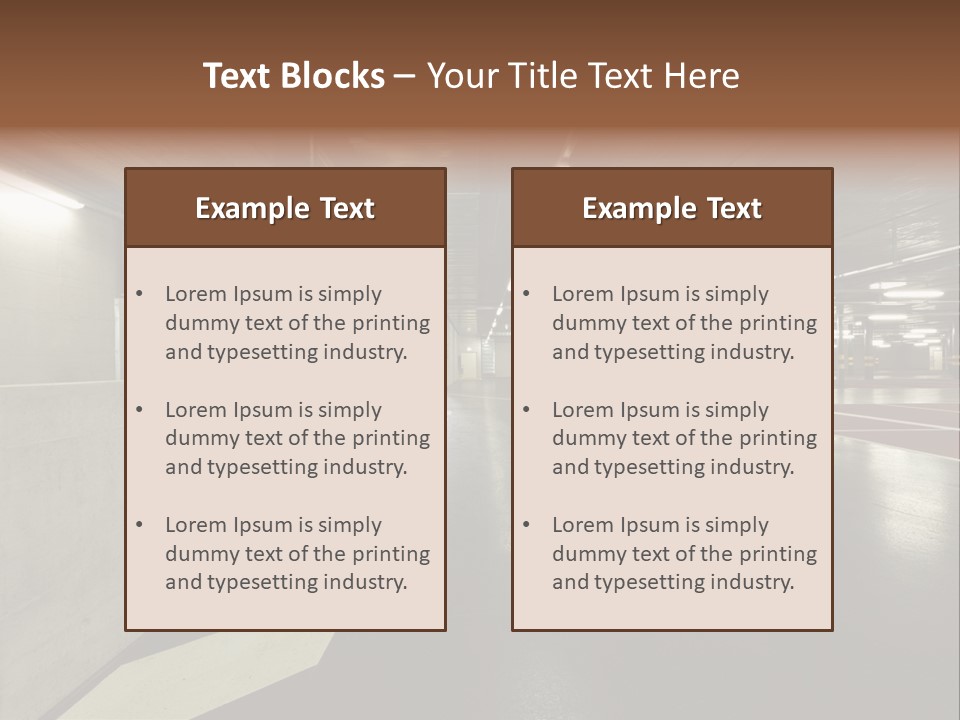 Place Interior Pavement PowerPoint Template