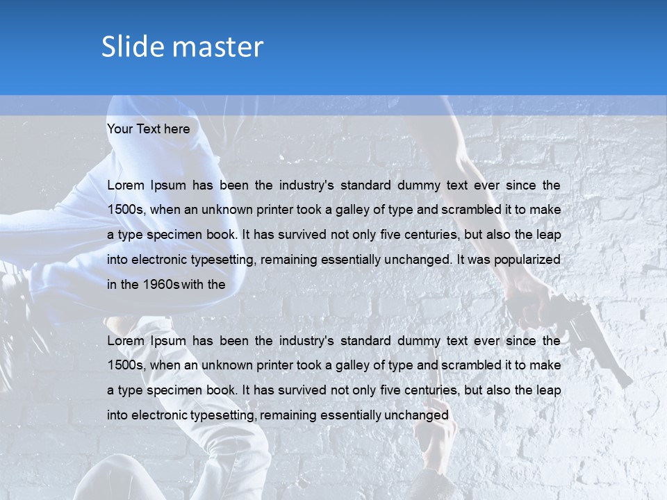 Aggression Handgun Conflict PowerPoint Template