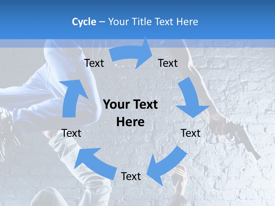 Aggression Handgun Conflict PowerPoint Template