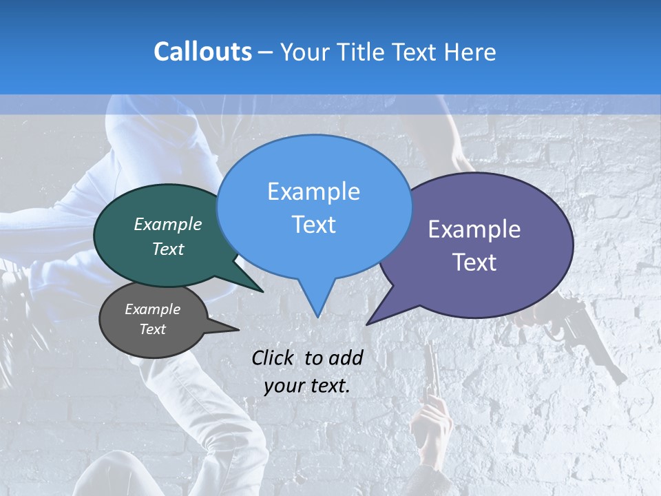 Aggression Handgun Conflict PowerPoint Template